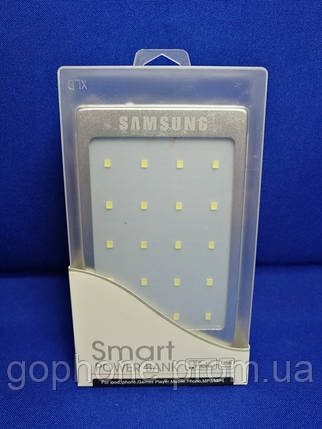 Power Bank Samsung (Сонячна батарея+LED ліхтарик) Silver, фото 2