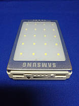 Power Bank Samsung (Сонячна батарея+LED ліхтарик) Silver, фото 2