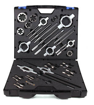 Набір ручних мітчиків і плашок BSP 1/4-1" HSSG 27 шт. GSR Німеччина