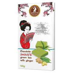 Шоколад SHOUD'E зелений чай з імбиром, 90 грамів