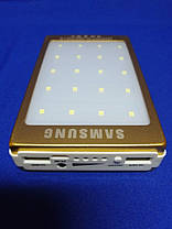 Power Bank Samsung (Сонячна батарея+LED ліхтарик) Gold, фото 2