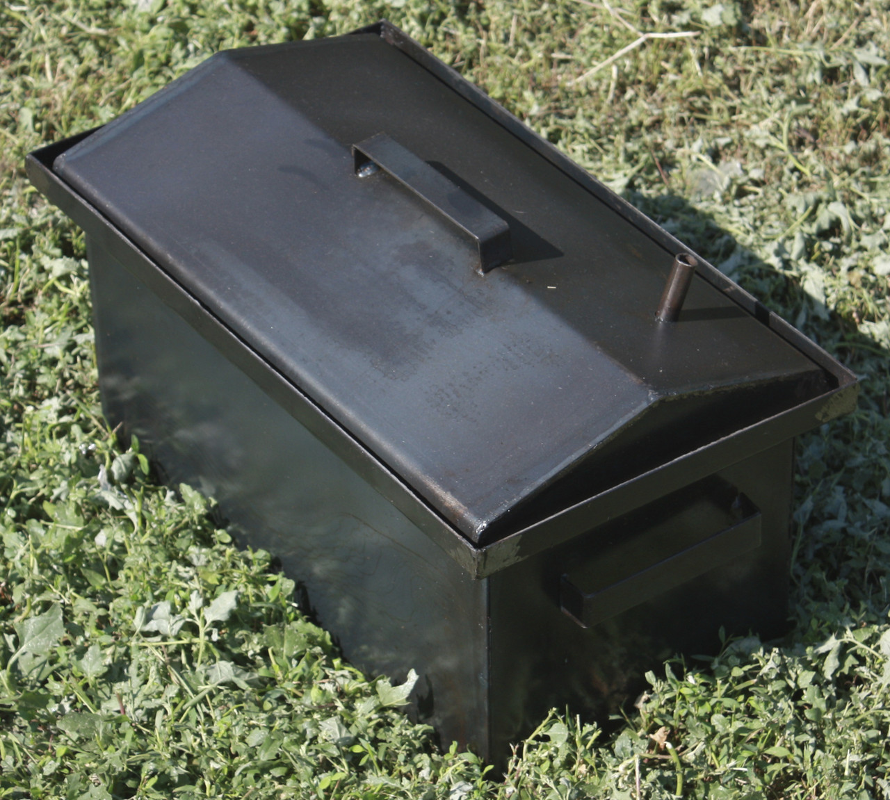Коптилка гарячого копчення з водяним закривом зі сталі товщина 2 мм. Мала