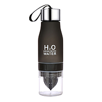 Пляшка для води із соковичавницею H2O Lemon Cup Чорна 650 мл