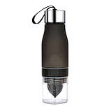 Пляшка для води із соковичавницею H2O Lemon Cup Чорна 650 мл, фото 4