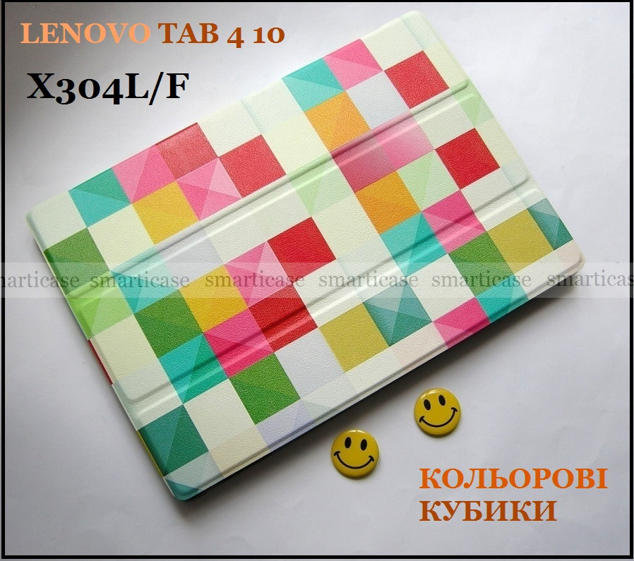 Веселий чохол-книжка з кубиками для Lenovo Tab 4 10 TB X304F X304L