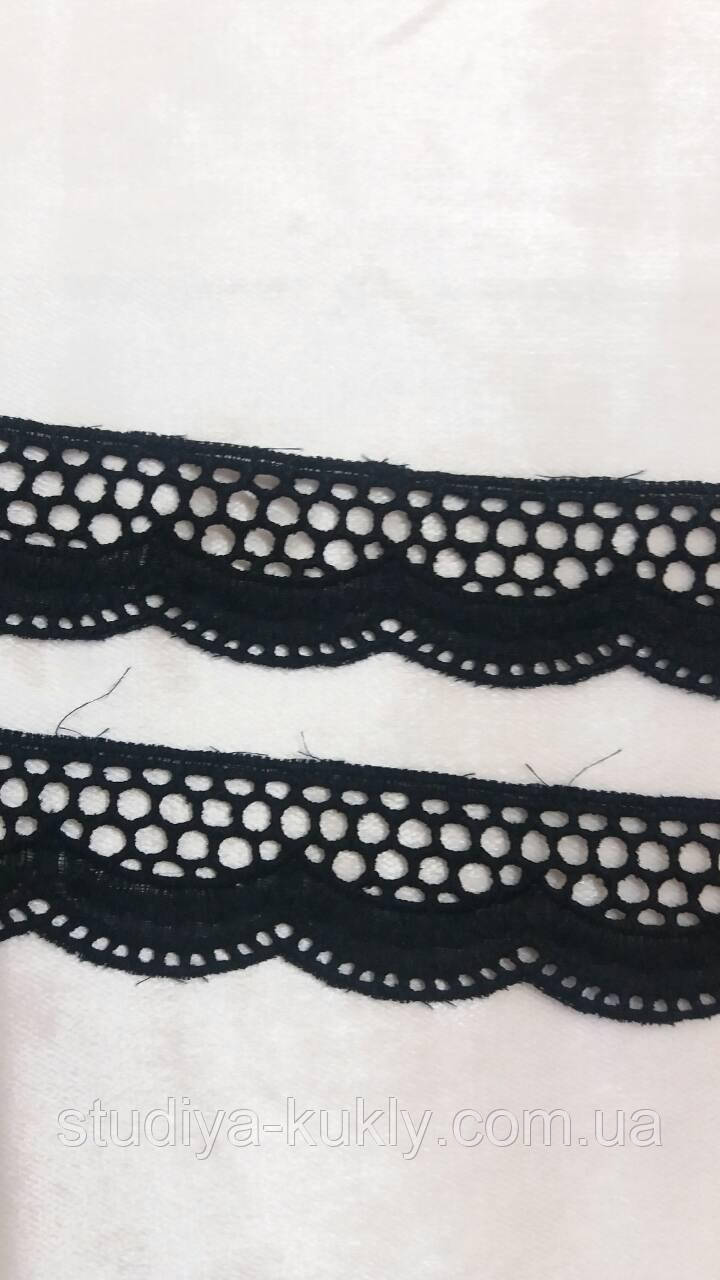 Мереживо, Чехія, №2776, чорний, 26 мм., фото 1