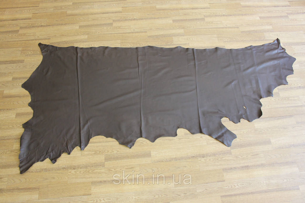 Натуральна шкіра для підкладки, товщина 0.8 мм, колір - коричневий, артикул СК 1321