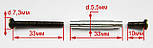 Стяжний болт для дверної ручки 5.5 мм (для дверей 30-50мм) Золото, фото 2