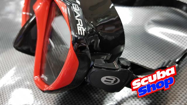 Маска Bare Duo для підводного плавання, чорно-червона Маска Bare Duo для підводного плавання, чорно-червона