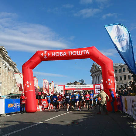 Надувна рекламна арка нова пошта, фото 1