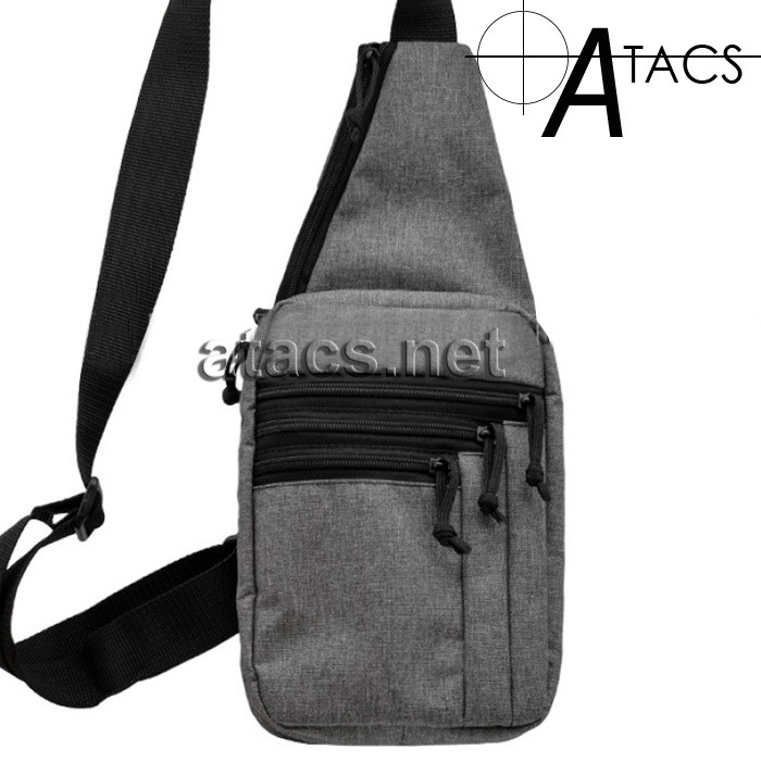 Синтетична Сумка ЛІВША плечова з кобурою АР33, сіра