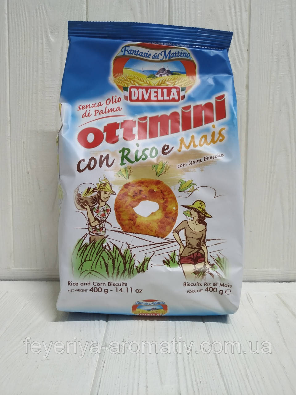 Рисове печиво Divella Ottimini con Riso e Mais 400гр (Італія)