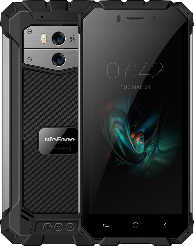 Ulefone Armor X, 2/16 Gb, IP68, Android 8.1, NFC, Qi-зарядка, 13+5 Mpx, FaceID, дисплей 5.5"