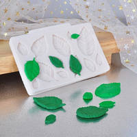 Молд силіконовий Листя 65 на 100 мм сірий