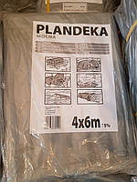 Тент Tenexim Mocny 4*6 м, готові розміри в ас., щільний 120 г/м2 срібний з УФ-захистом