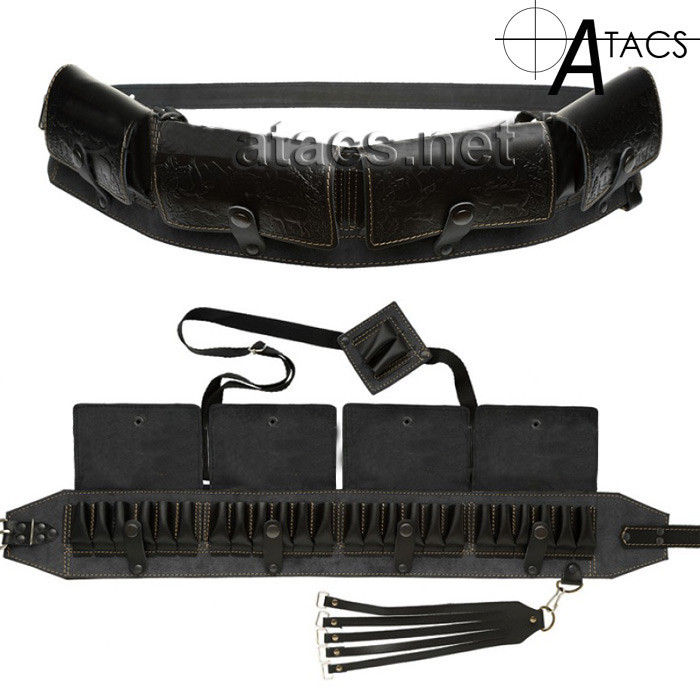 Патронташ Фенікс однорядний закритий (16 калібр, 24+2 клітинки), чорний