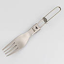Титанова виделка Keith Ti5303 Складана вилка з титану. Туристичний посуд., фото 2