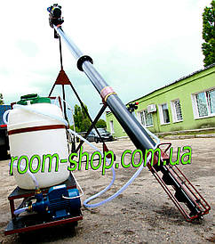 Шнековий навантажувач (транспортер, перевантажувач) діаметром 159 мм на 6 метрів, з протравником насіння