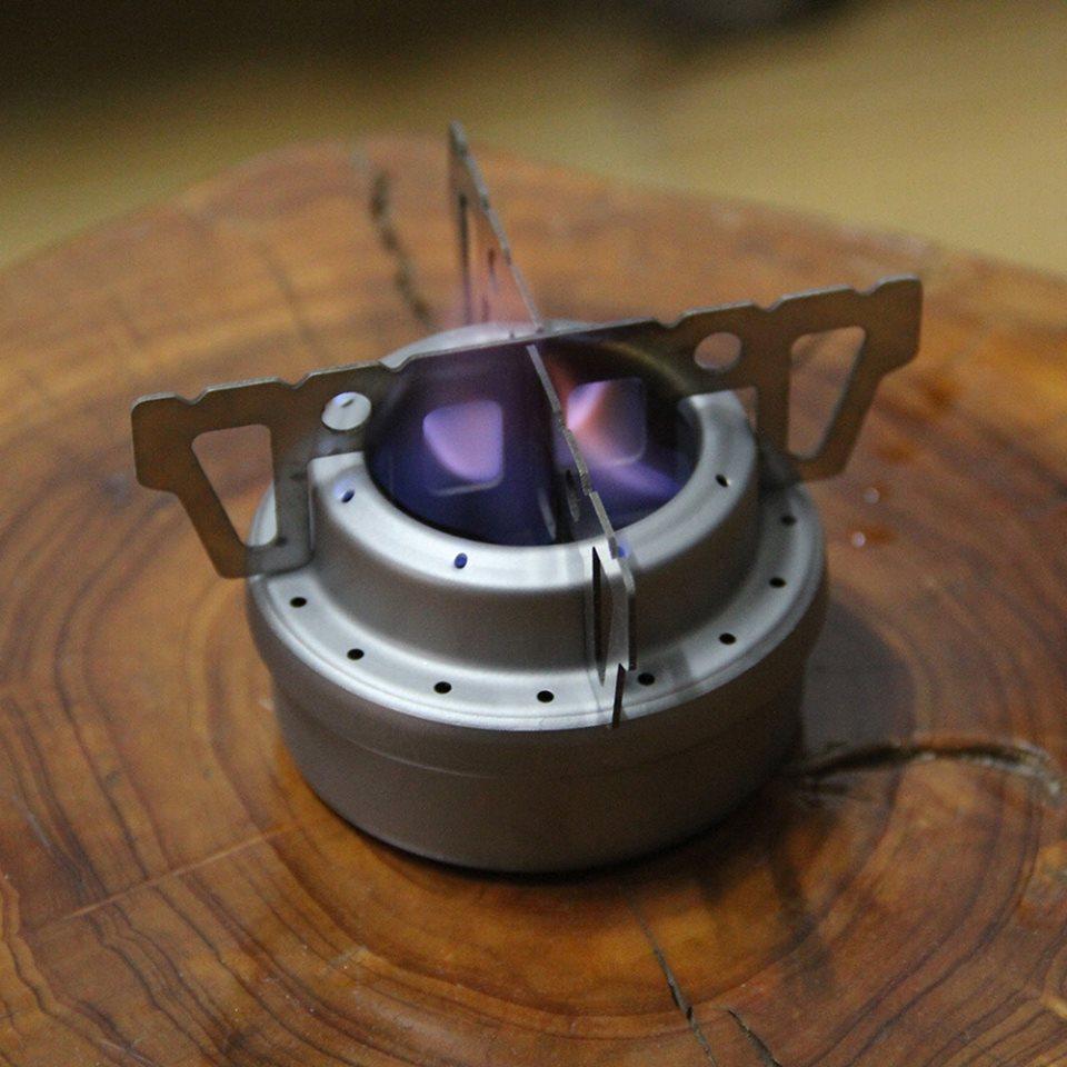 Титанова спиртівка з титановою підставкою., фото 1