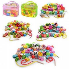 Дерев'яна іграшка-Шнурівка у валізі