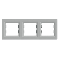 Рамка EPH5800361 трьохпостова, горизонтальна ASFORA Schneider Electric Алюміній, фото 1