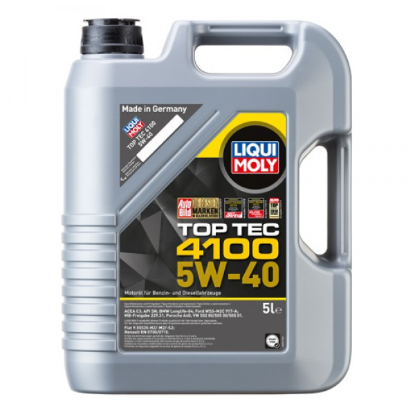 Синтетична моторна олива Liqui Moly — Top Tec 4100 SAE 5W-40 5 л.