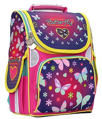 Ранець каркасний шкільний ортопедичний Rainbow * Butterfly* 8-504 ж, фото 2