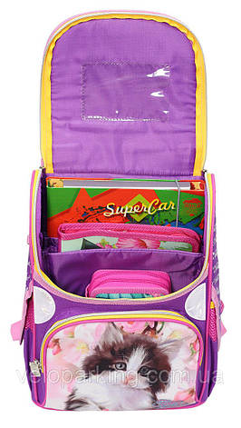 Ранець каркасний шкільний ортопедичний Rainbow *Fansy Kitten * 8-506 ж, фото 3