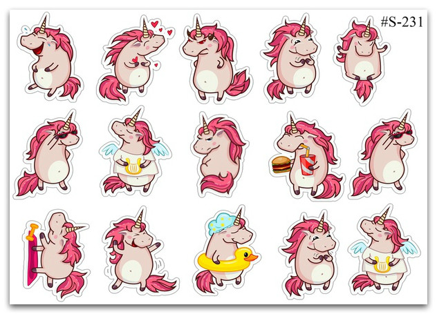 Stickers Pack Unicorns #231
