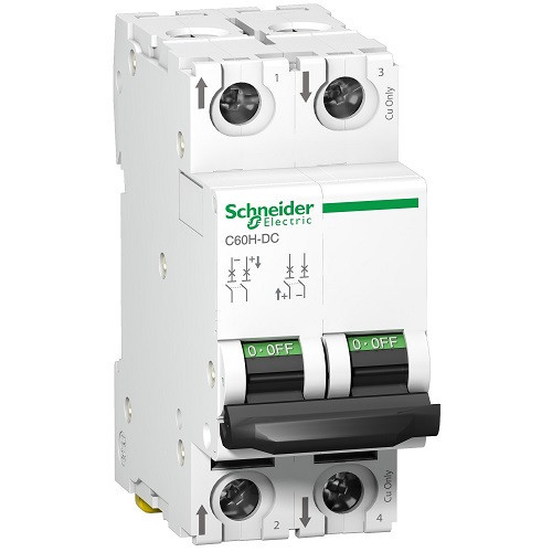 Автомат постійного струму 2p 20А C60H-DC C Acti9 Schneider Electric A9N61532