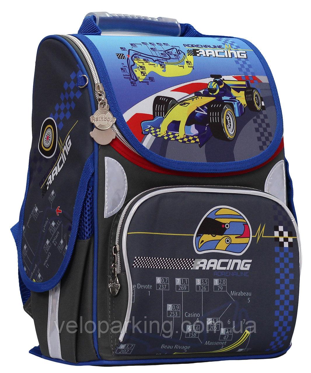 Ранець каркасний шкільний ортопедичний Rainbow *Racingl* 8-515 ж