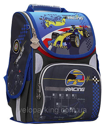 Ранець каркасний шкільний ортопедичний Rainbow *Racingl* 8-515 ж, фото 1