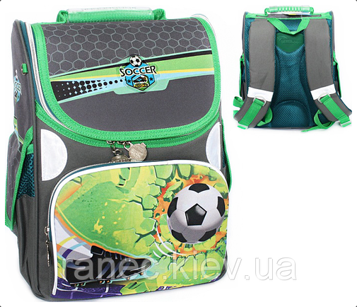 Ранець каркасний шкільний ортопедичний Rainbow *Soccer* 8-517 ж, фото 1