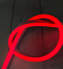 Світлодіодна стрічка Led гнучкий неон 9 Вт 120 LED/м, 12 В червоний