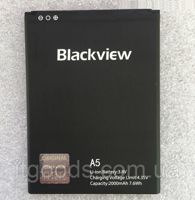 Оригинальный аккумулятор ( АКБ / батарея ) для Blackview A5 2000mAh - фото 1 - id-p616922049