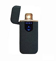 Спіральна сенсорна електрична запальничка UKC 5414 Чорна матова