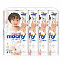 Трусики Moony Natural L 38 шт. 9-14 кг для внутреннего рынка Японии; Количество - 4 шт.