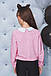 Блуза шкільна з довгим рукавом горох персик, фото 4