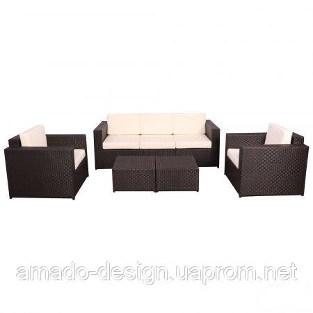 Комплект меблів Santo з ротанга Elit (SC-B9508) Brown MB1034 тканина A13815