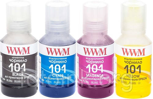 Чорнила WWM E101 для Epson L4150, L4160, L6160, L6170, L6190, 4х140г (E101SET4), фото 1
