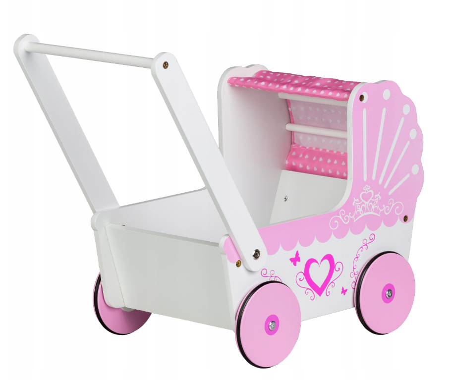 Дерев'яна коляска для ляльок ECOTOYS, фото 1