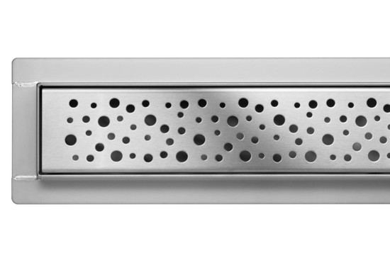 Трап підлоговий для душу з нержавіючої сталі "NAPO" 80 Х 7 Х 5.2 см FALA 75379 (Польща), фото 1