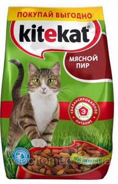 Корм KITEKAT (Кітікет) для кішок м'ясний бенкет, 13кг