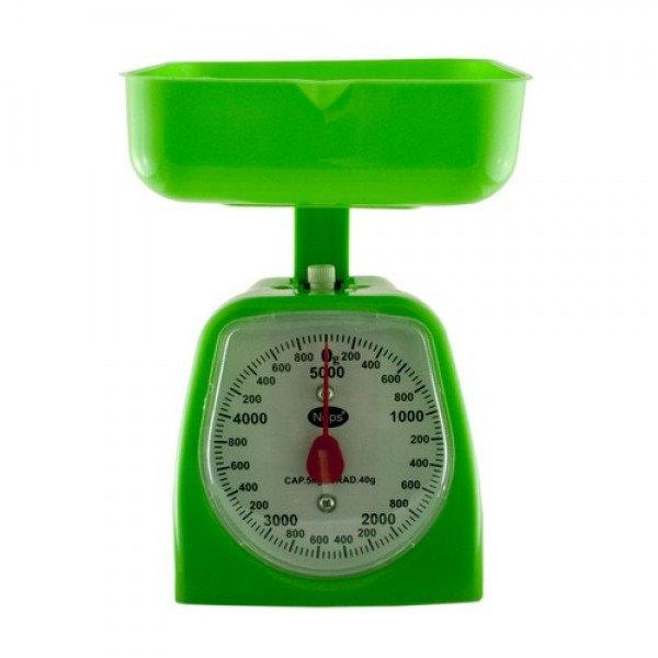 Механічні кухонні ваги FRICO 5 кг знімна чаша зелені