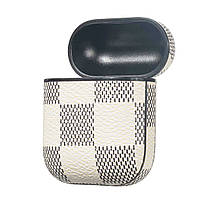 Чохол для навушників Apple AirPods + карабін Oloka Premium Squares Black-white, фото 3