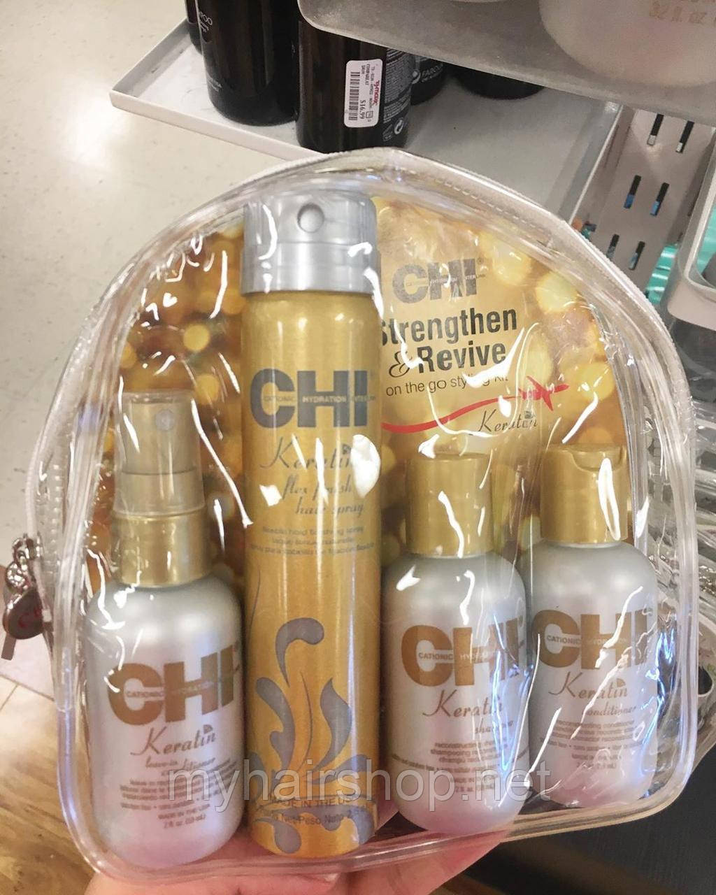 Дорожный набор Chi Keratin strengthen and revive