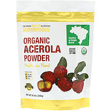 Порошок ацероли (барбадоської вишні) California GOLD Nutrition, Superfoods "Organic Acerola Powder" (240 г)