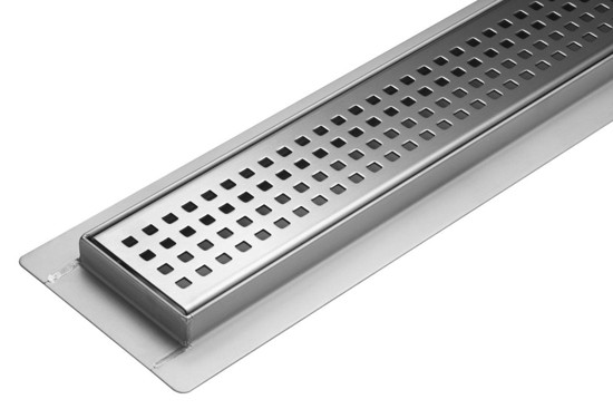 Трап підлоговий для душу з нержавіючої сталі "TOCANTINS" 90Х7Х5.2 см FALA 75373 (Польща), фото 1