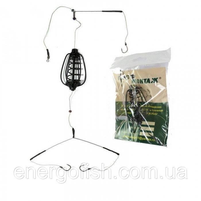 Снасть Профмонтаж з годівницею 20g "Груша" фарбована №7-8-9, фото 1