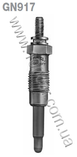 Штифтова свічка розжарення Beru GN917 0100226189 (Загальна довжина [мм]: 71, Монтажна глибина [мм]: 25, Розмір різьби: M12x1,25,